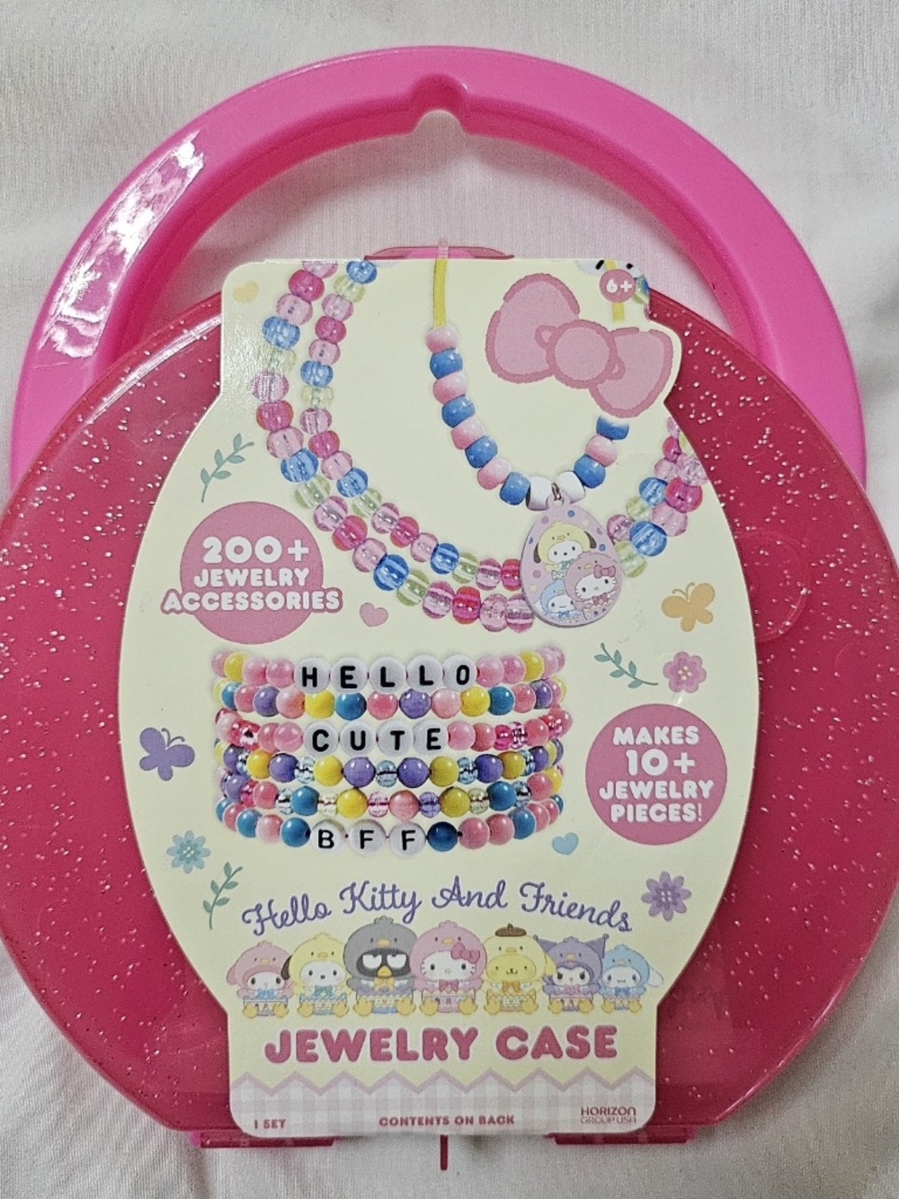 New Hello Kitty and Friends Jewelry Case 200+ Accessories Kawaii Stickers DIY